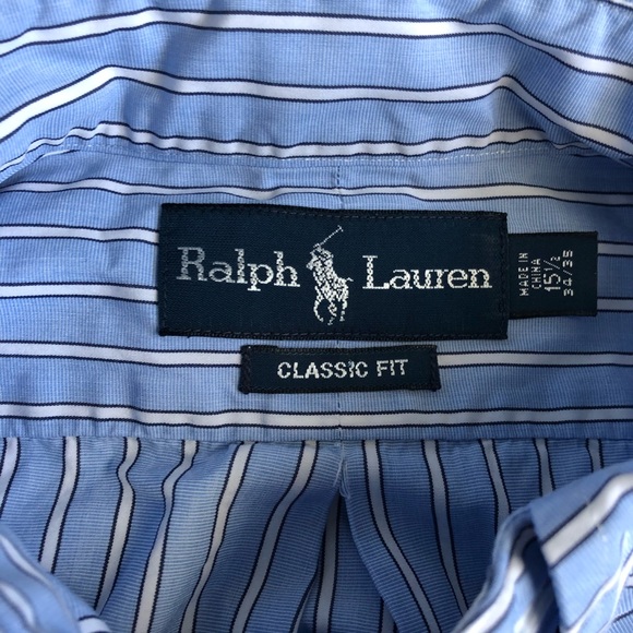 Ralph Lauren Men’s Classic Fit Shirt 15.5 34/35 - Picture 3 of 4